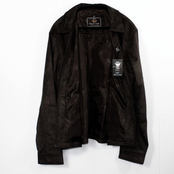 Black Faux Leather Jacket XXL - Picture 2 of 6